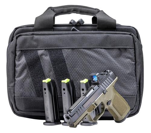 Rost Martin RM1C Pistol Bundle RM1CODGOSPSPL, 9mm, 4", Textured OD Green Grip, w/Viridian RDS & Range Bag, 17 Rds