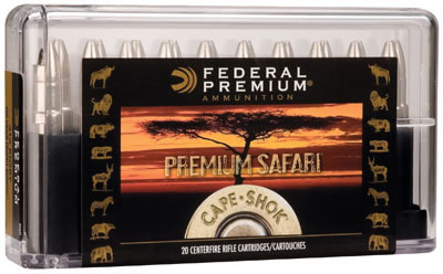 Federal Premium Cape-Shok Rifle Ammunition P9362SA, 9.3X62 Mauser, Swift A-Frame, 286 GR, 2360 fps, 20 Rd/bx