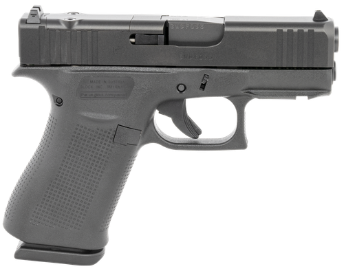 Glock 43X MOS Pistol PX4350201FRMOS, 9mm, 3.41", Textured Beavertail Grips, Black Finish, Optic Ready, 10 Rds