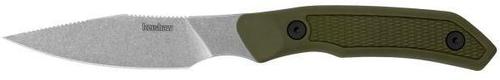 Kershaw Deschutes Caper Fixed Blade Knife, Plain Satin Blade, Green Handle (1882)