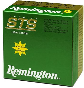 Remington Premier STS Target Loads STS12L85, 12 Gauge, 2-3/4", 1-1/8 oz, 1145 fps, #8.5 Lead Shot, 25 Rds/Bx