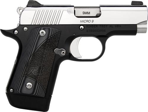 Kimber 3300239 Micro 9 Black Diamond Pistol - 9MM, 3.15 in Barrel, KimPro II Finish