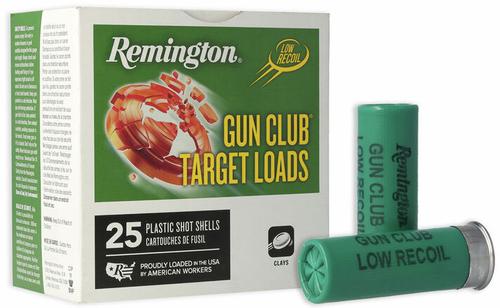 Remington Gun Club Target Loads GC12LR8, 12 Gauge, 2-3/4", 1 oz, 1150 fps, #8 Lead Shot, 25 Rds/Bx