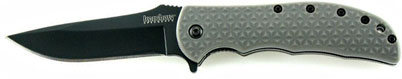 Kershaw Volt II Folding Knife w/Drop Point Plain Edge Blade, Gray Black (3650GRYBLK)
