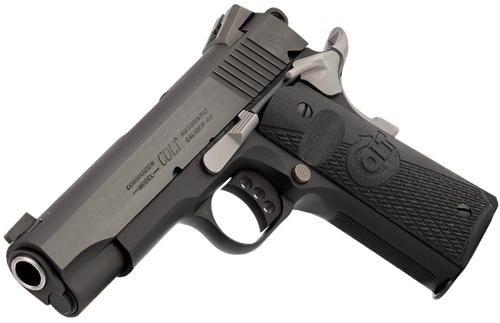 Colt 1911 Night Commander Pistol O4840NC, 45 ACP, 4.25", Black G10 Grips, Cerakote/Blued Finish, 8 Rds