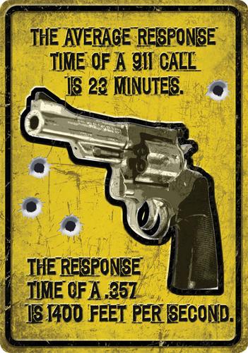Rivers Edge Products Average Response Time Tin Sign