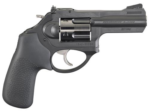 Ruger LCRx Revolver 5444, 357 Mag, 3", Black Hogue Tamer Monogrip, Black PVD Finish, 5 Rd
