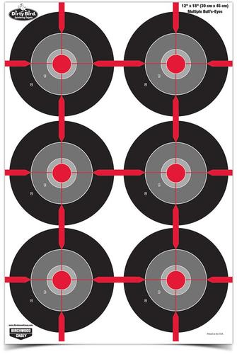 Birchwood Casey Dirty Bird 12"x18" Multple Bull's Eye Target (35705)