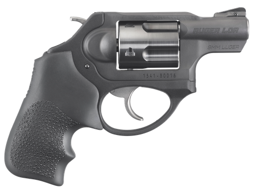 Ruger LCRx Revolver 5464, 9mm Luger, 1.87", Black Hogue Tamer Monogrip, Black Stainless Steel Finish, 5 Rd