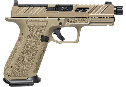 Shadow Systems XR920 Elite, SS3022, 9mm Pistol, 5", Nitride Match Grade Threaded Barrel & Optic Ready, FDE, 17+1