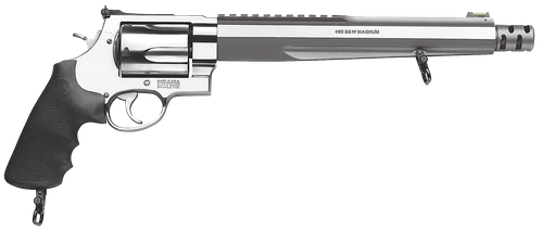 Smith & Wesson Model 460 XVR Revolver 170262, 460 S&W Mag, 10.50", Black Finger Grooved Grip, Stainless Steel Finish, 5 Rd