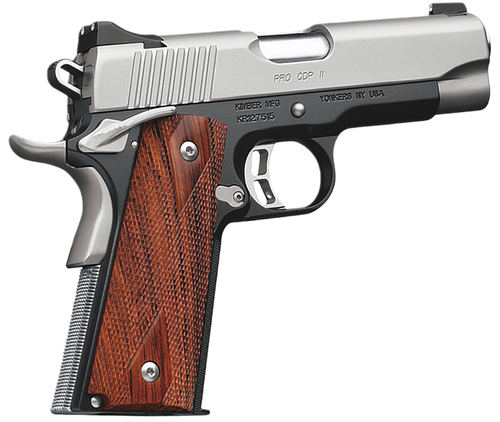 Kimber 3200055 Pro CDP II Pistol - .45 ACP, 4 in Barrel, Amb. Safety, Aluminum Frame, Satin Stainless Steel Slide, 7 Rd