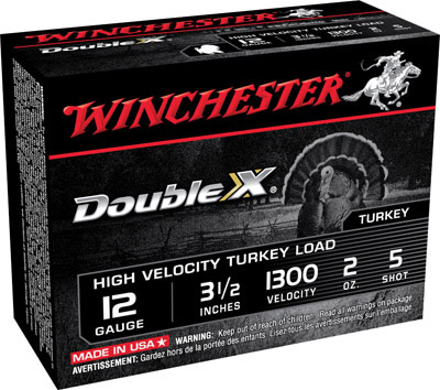 Winchester Supreme High Velocity Turkey Shotshells STH12355, 12 Gauge, 3-1/2", 2 oz, 1300 fps, #5 Copper Pltd Lead Shot, 10 Rd/bx