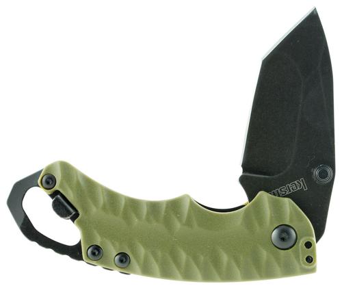 Kershaw Suffle II Tanto Knife w/Plain Edge & Glass Filled Nylon Handle Olive Green (8750TOBLW)