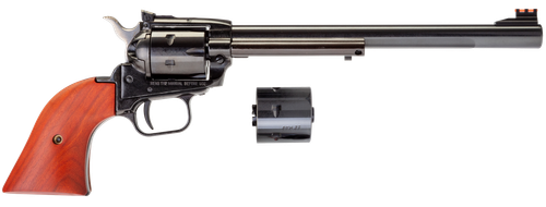 Heritage Rough Rider Single Action Rimfire Revolver RR22MB9AS, 22 LR / 22 WMR, 9", Wood Grip, Blue Finish, 6 Rd, Adj Sights