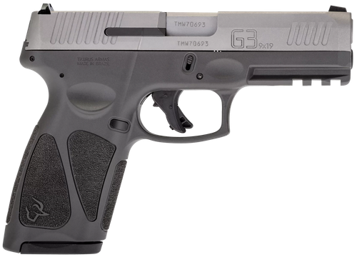 Taurus G3 Full Size Pistol 1G3B949G15, 9mm, 4", Gray Polymer Grips, Matte Stainless Slide, 15 Rds