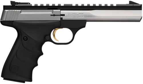 Browning Buck Mark Contour URX Pistol 051507490, 22 LR, 5.5", Ambi Ultragrip, Polished Stainless Flats Finish, 10 Rd