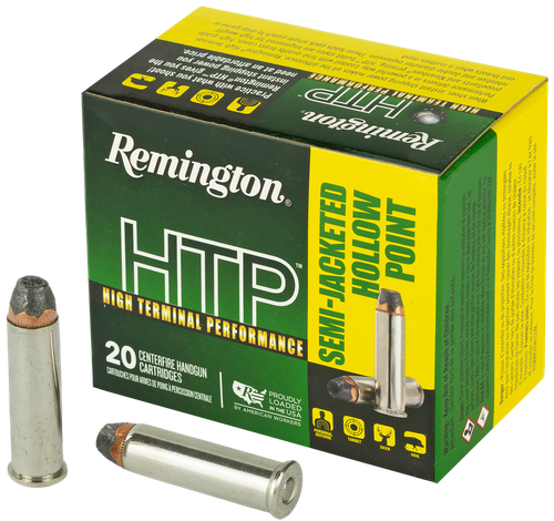 Remington HTP Pistol Ammunition 22231, 357 Mag, Semi-Jacketed Hollow Point, 158 gr, 1235 fps, 20 Rd/Bx