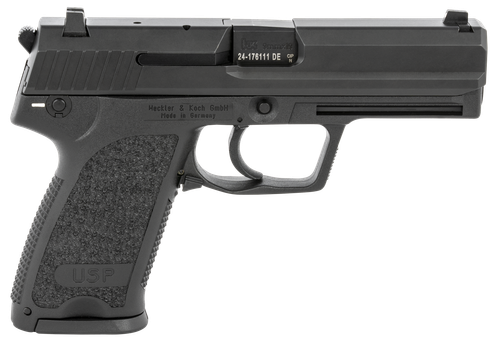 Heckler & Koch USP V1 Pistol 81000309, 9mm Luger, 4.25in, Serrated Steel Slide & Polymer Grips, Black Finish, 10 Rds