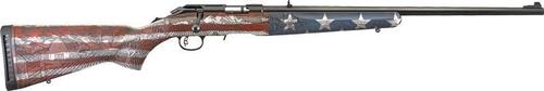 Ruger American Heartland Rifle 8385, 22 Mag, 22", Wood Cerakoted Engraved Farm Scene Stock, 9 Rds