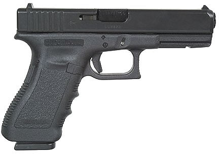 Glock 37 Standard Pistol PI37502, 45 GAP, 4.49 in, Polymer Grip, Black Finish, Fixed Sights, 10 Rd