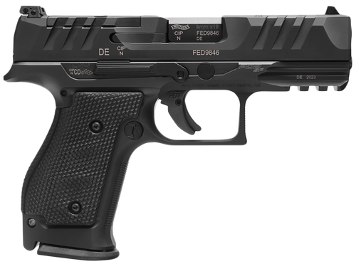 Walther PDP Compact Steel Frame, 2872111, 9mm, 4", Textured Wraparound Grips, Optic Ready, 15 Rds