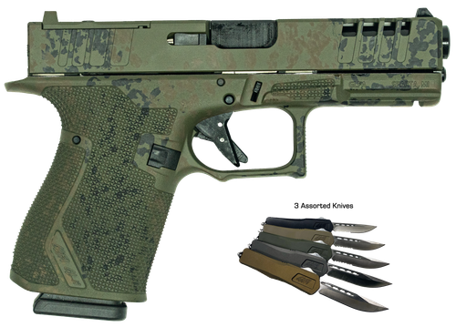 Great Lakes Striker Bundle Optic Ready Pistol GL19LGRNBUNDLE, 9mm, 4in, Lichen Green Cerakote Finish, 15 Rds