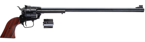 Heritage Rough Rider Single Action Rimfire Revolver RR22MB16AS, 22 LR / 22 WMR, 16", Wood Grip, Black Steel Finish, 6 Rd, Adj Sights