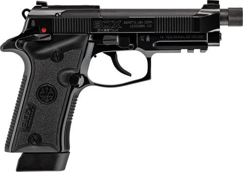 Beretta 80X Cheetah Tactical Urban Optic Ready Pistol J80XTU10, 380 ACP, 4.40in, Black Textured, Black Finish, 10 Rds