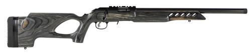 Ruger American Rimfire Rifle 8360, 22 LR, 18", Laminate Thumbhole Black Stock, Blued Finish, 10 Rds