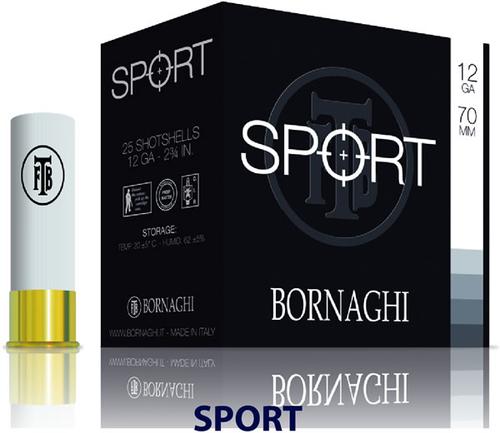 Bornaghi Sport Target Loads T1SPORT3275, 12 Gauge, 2-3/4", 1-1/8 oz, 1250 fps, #7.5 Shot, 25 Rd/bx