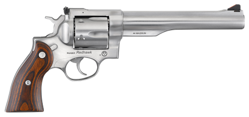 Ruger Redhawk Revolver 5041, 44 Rem Mag, 7.50", Hardwood Grip, Satin Stainless Finish, 6 Rd