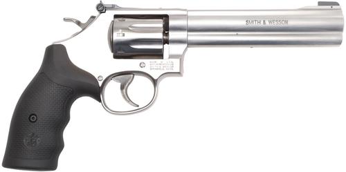 Smith & Wesson 648 Revolver 12460, 22 Magnum (WMR), 6", Black Synthetic Grip, Stainless Finish, 8 Rd