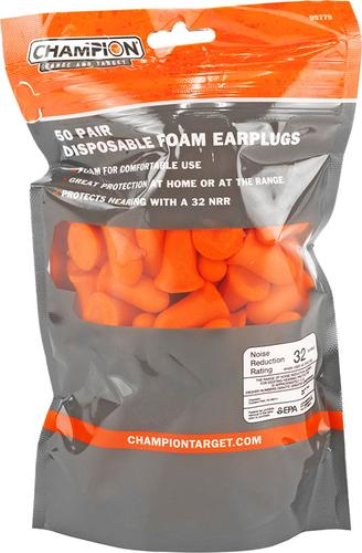 Champion Orange Foam Earplugs 50 Count (99779)