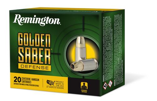 Remington Golden Saber Pistol Ammunition GSD45APBN, 45 ACP, Brass JHP, 230 gr, 875 fps, 20 Rd/Bx