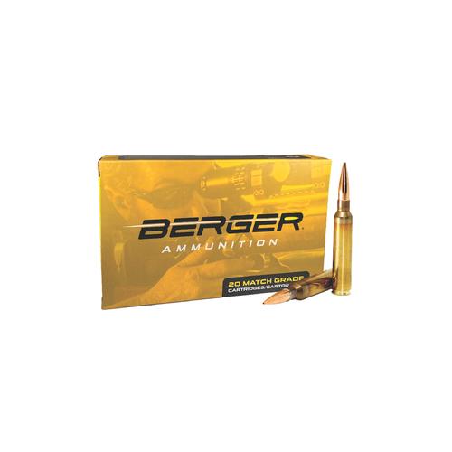 Berger Rifle Ammunition 55030, 300 PRC, Berger Hybrid, 215 gr, 2940 fps, 20 Rd/Bx