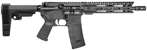 Diamondback DB15 Pistol DB1916B001, 300 AAC Blackout, 10", SB Tactical SBA3 Brace, Black Finish, 30 Rds