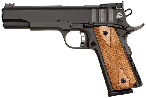 Rock Island Armory Pro Match 1911 Semi-Auto Pistol 51434, 45 ACP, 5 in, Wood Grip, Matte Black Finish, 8 Rd