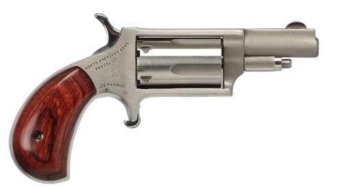 North American Mini Revolver Revolver NAA-22MSTD, 22 Mag, 1.625in, Wood Grips, 5 Rds