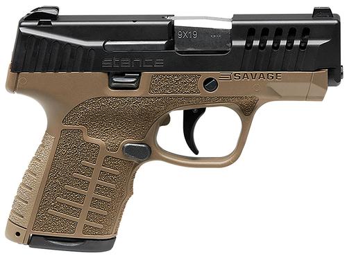 Savage Stance Pistol 67041, 9mm Luger, 3.20in, FDE Interchangeable Backstrap, Flat Dark Earth Finish, 10 Rds