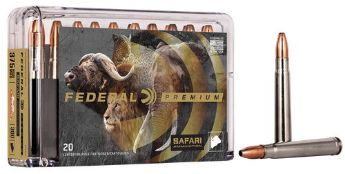 Federal Premium Cape-Shok Ammo P375SA, 375 Holland H&H Magnum, Swift A-Frame, 300 GR, 2450fps, 20 Rd/bx