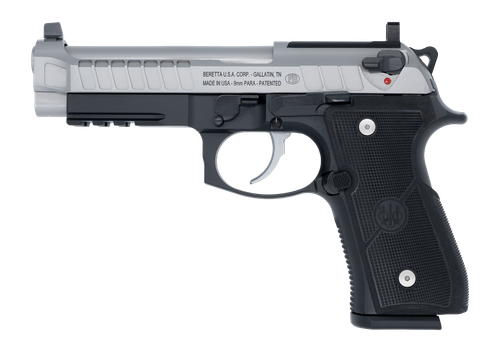 Beretta 92 Elite Optic Ready Pistol, 9mm, 4.70in, Black Grips, Black Anodized Finish, 18 Rds