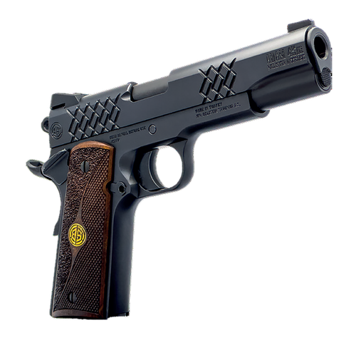 Dickinson 1911 Adam Pistol DKSN9BM, 45 ACP, 4.37in, Wood Grips, Matte Black Finish, 8 Rds