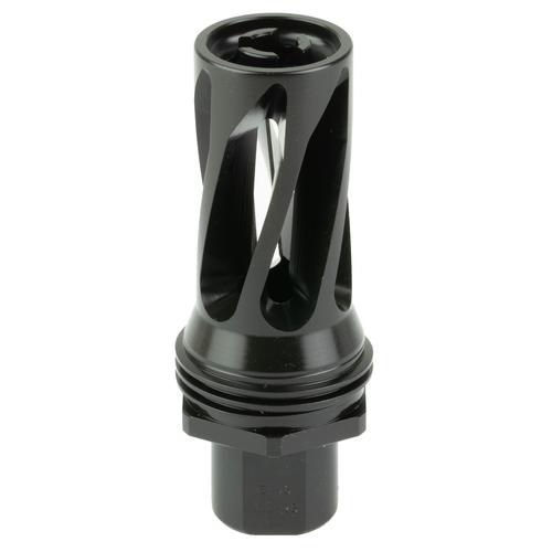 Huxwrx QD 5.56 Flash Hider XL Black with 1/2x28 Threads, 2.34" OAL for 5.56 Cal,