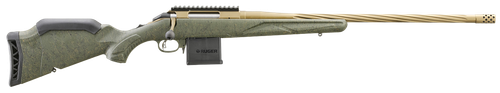 Ruger American Predator II Rifle 46938, 204 Ruger, 22 in Threaded, Green Splatter Gen II American Stock, Bronze Cerakote