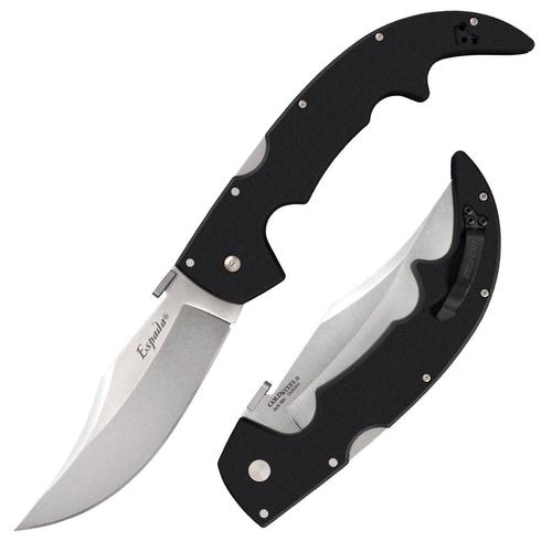 Cold Steel Espada Large G-10 Folding Knive, Clip Point, Plain Edge (62MGD)