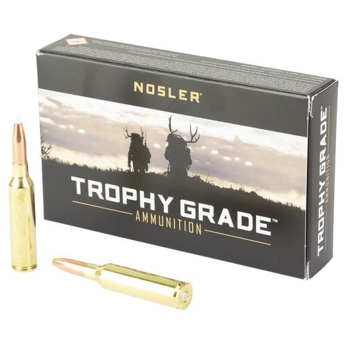 Nosler Trophy Grade Rifle Ammunition 61242, 7mm PRC, AccuBond, 160 gr, 3031 fps, 20 Rd/Bx