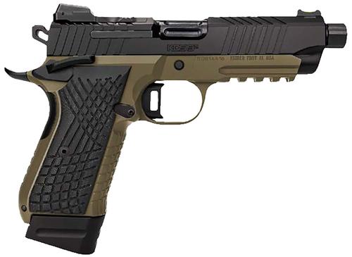 Kimber KDS9C TFS Optic Ready Pistol 3100023, 9mm Luger, 4.60in, nc 3100023 KDS9C TFS 9mm 15+1 18+1 4.60" FDE/Black Front and Rear Serrations Stainless Steel G-10 Grips, FDE Finish, 15 Rds