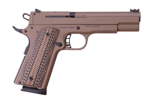 Rock Island Armory M1911-A1 XT22 Pistol 56786, 22 Mag, 5in, Brown G10 Grips, 14 Rds