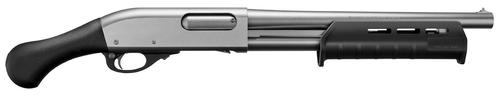 Remington 870 Tac-14 Marine Mag Pump Shotgun R81312, 12 Gauge, 14", 3" Chmbr, Synthetic Pistol Grip Black Stock, Nickel Finish